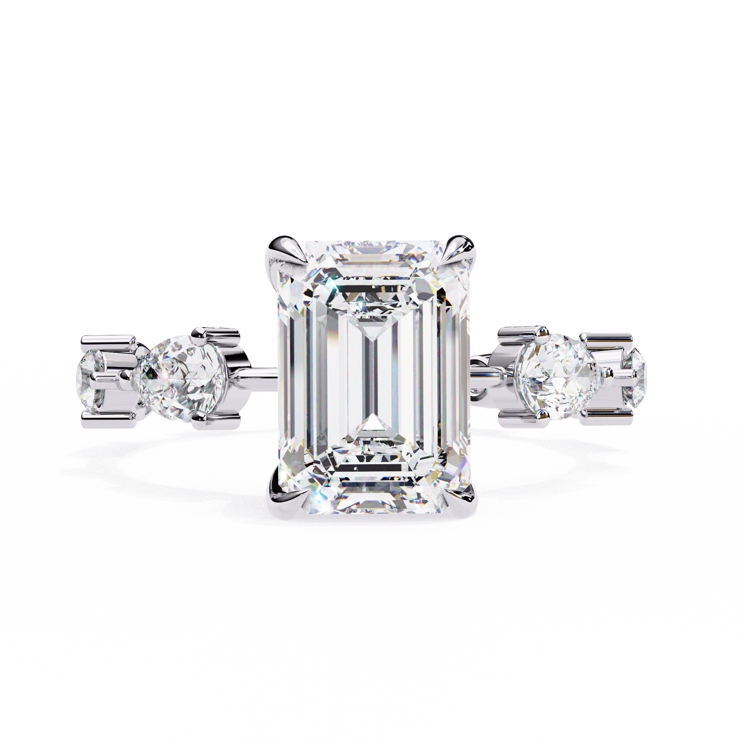 2.25 CT Emerald Cut Diamond Engagement Ring - Ulight Jewels