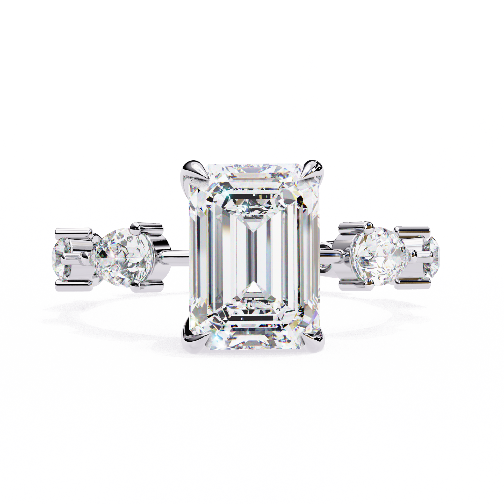 2.25 CT Emerald Cut Diamond Engagement Ring - Ulight Jewels