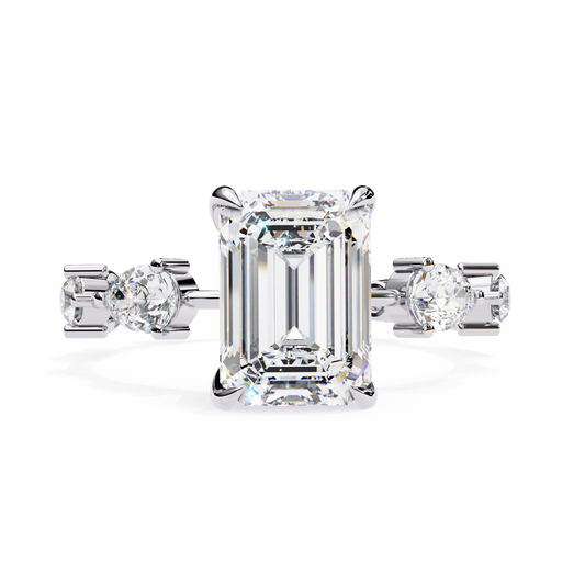 2.25 CT Emerald Cut Diamond Engagement Ring - Ulight Jewels