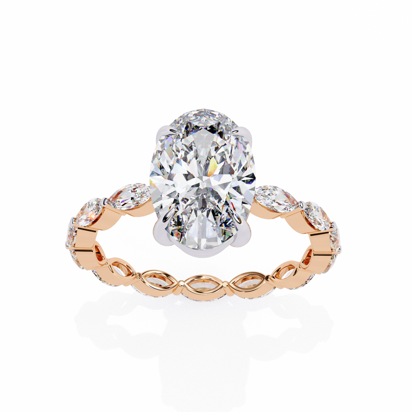 2.50 CT Oval Cut Diamond Engagement Ring