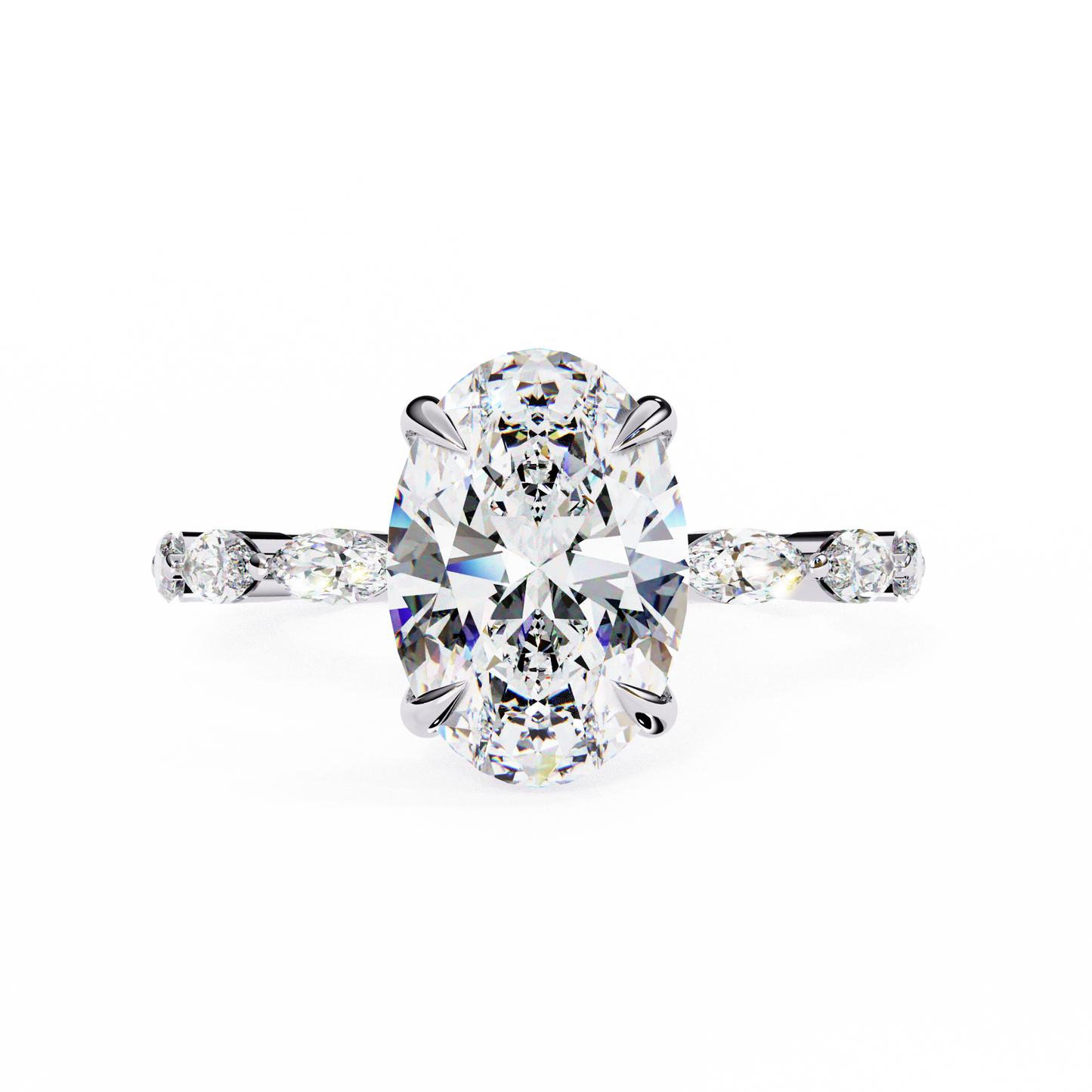 2.50 CT Oval Cut Diamond Engagement Ring - Ulight Jewels