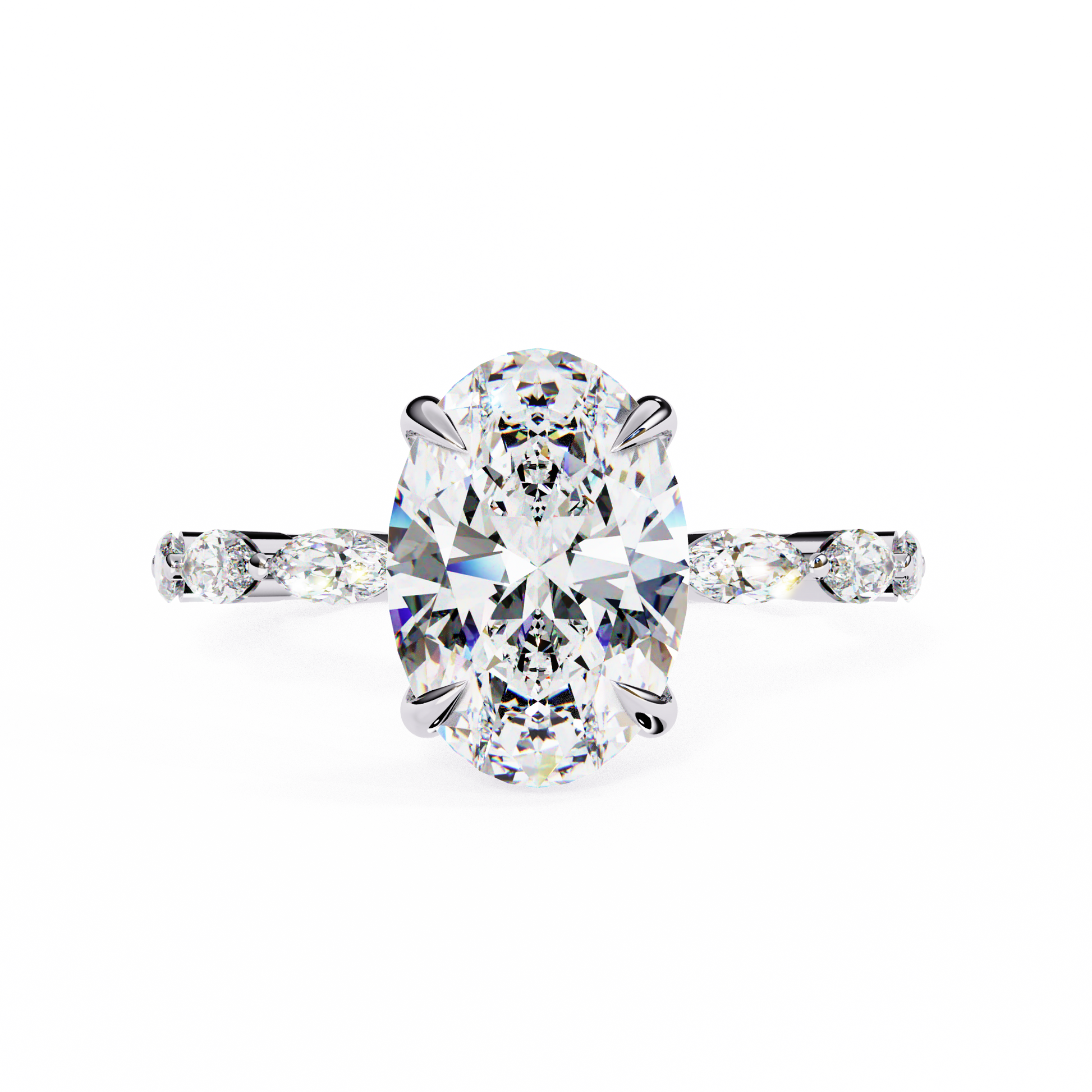 2.50 CT Oval Cut Diamond Engagement Ring - Ulight Jewels