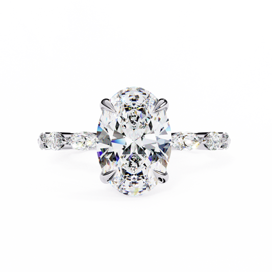 2.50 CT Oval Cut Diamond Engagement Ring - Ulight Jewels