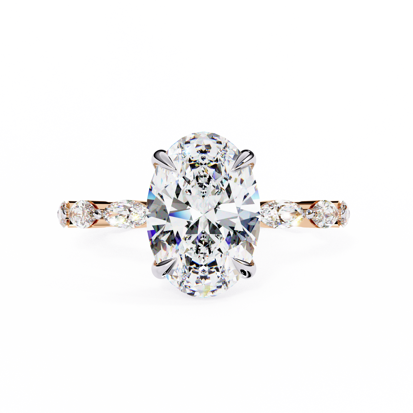 2.50 CT Oval Cut Diamond Engagement Ring