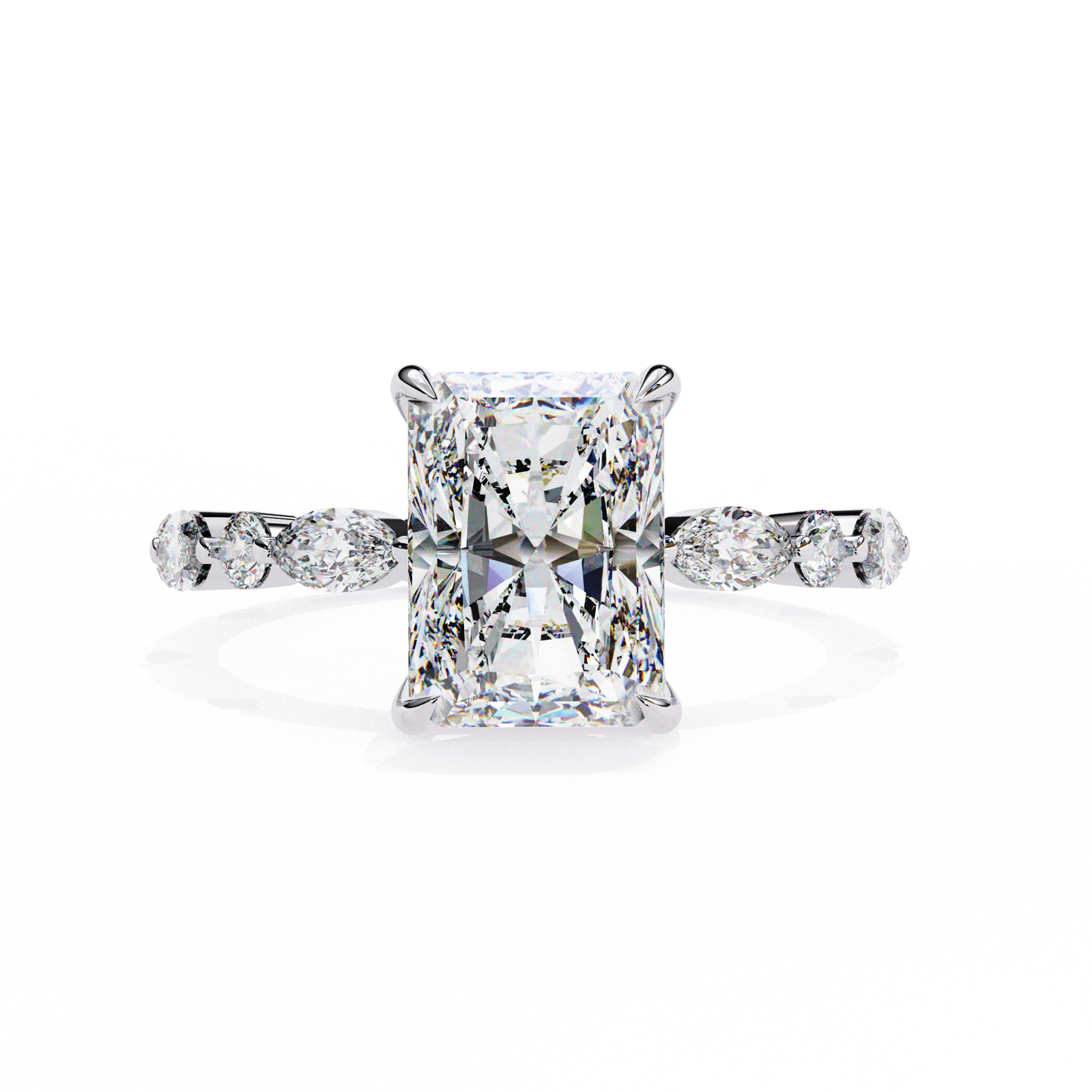 2.25 CT Radiant Cut Diamond Engagement Ring - Ulight Jewels