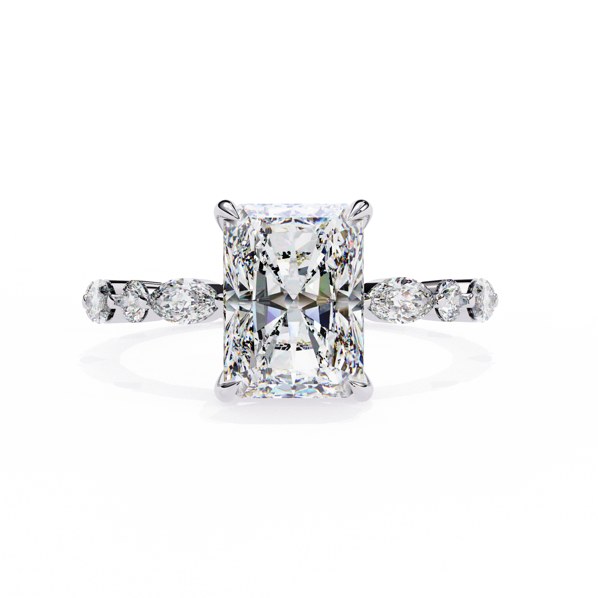 2.25 CT Radiant Cut Diamond Engagement Ring - Ulight Jewels