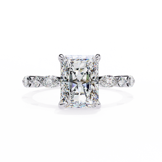 2.25 CT Radiant Cut Diamond Engagement Ring - Ulight Jewels