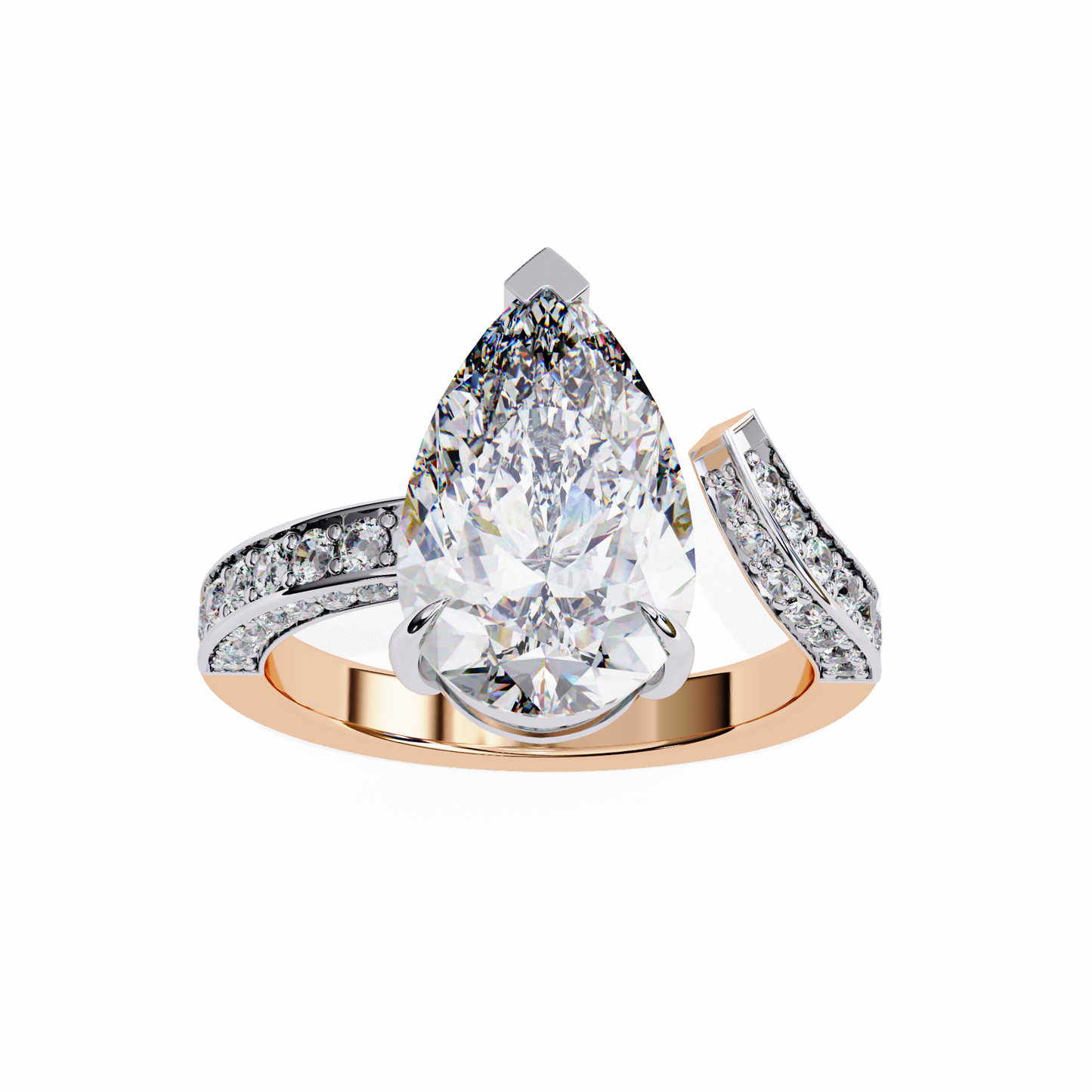 3.00 CT Pear Cut Diamond Engagement Ring