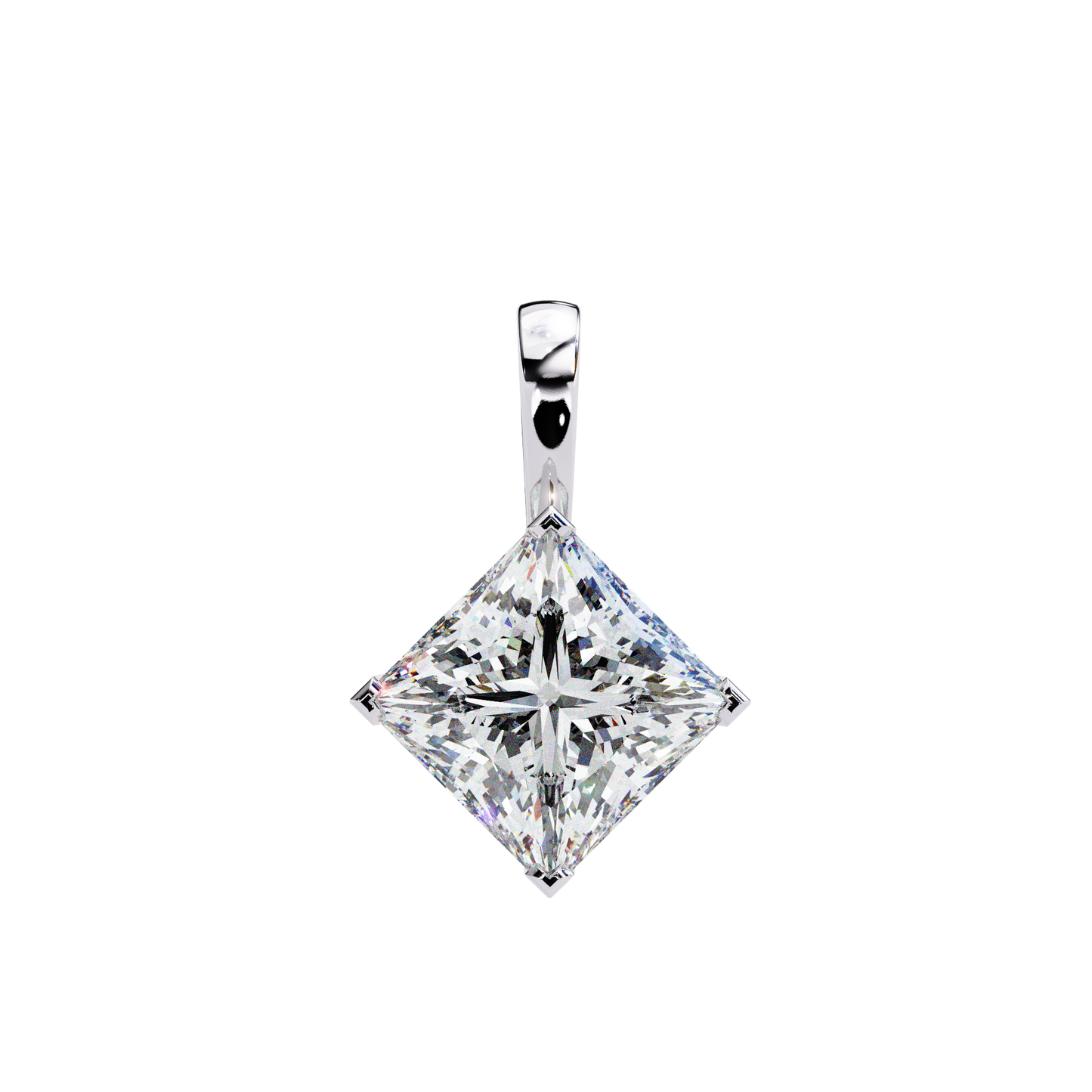 2.50 CT Princess Cut Diamond Pendant - Ulight Jewels