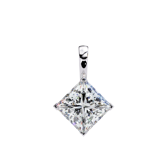 2.50 CT Princess Cut Diamond Pendant - Ulight Jewels