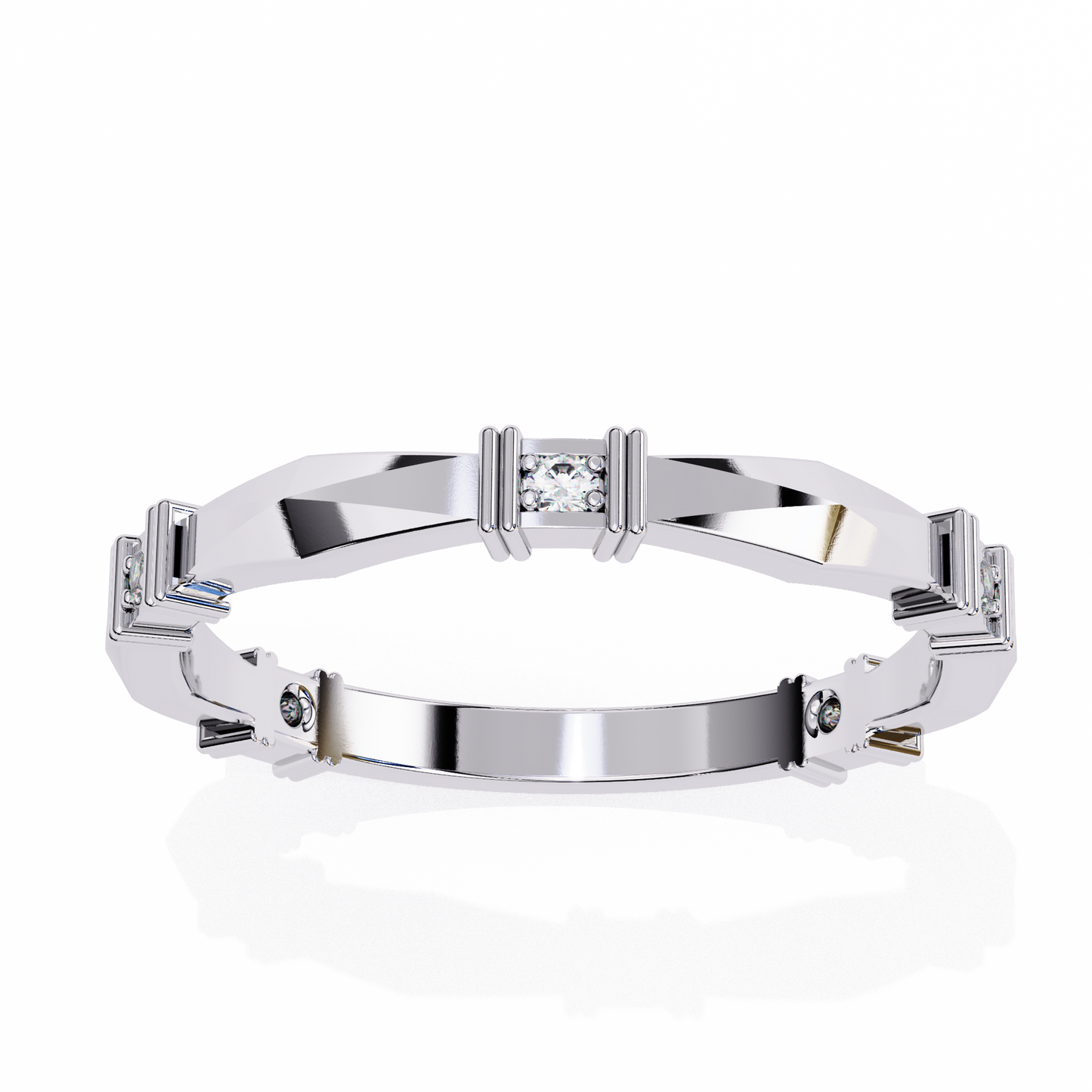 0.06 CT Round Cut Diamond Engagement Band