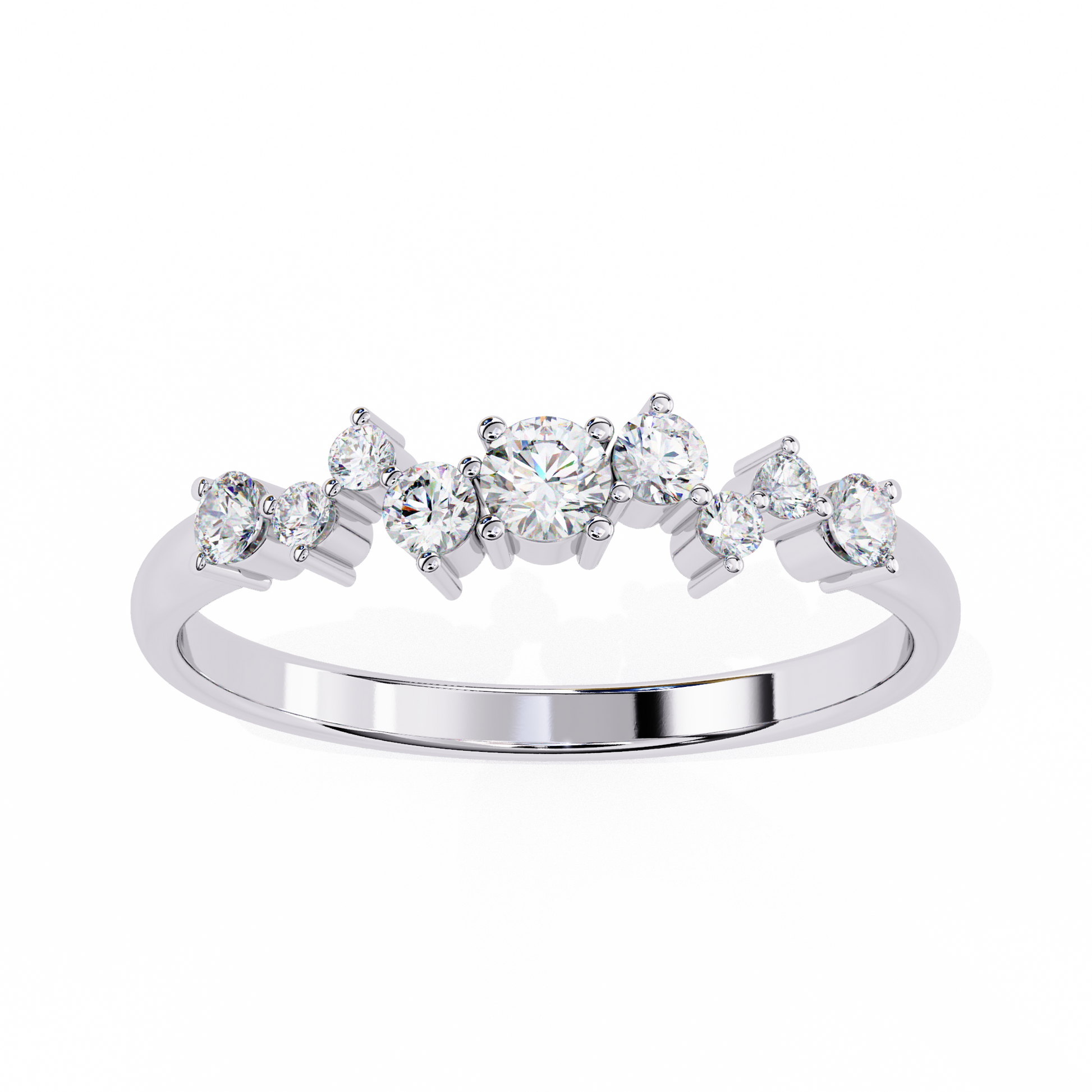 0.30 CT  Round  Cut Diamond Engagement Band - Ulight Jewels