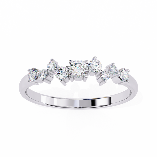 0.30 CT  Round  Cut Diamond Engagement Band - Ulight Jewels