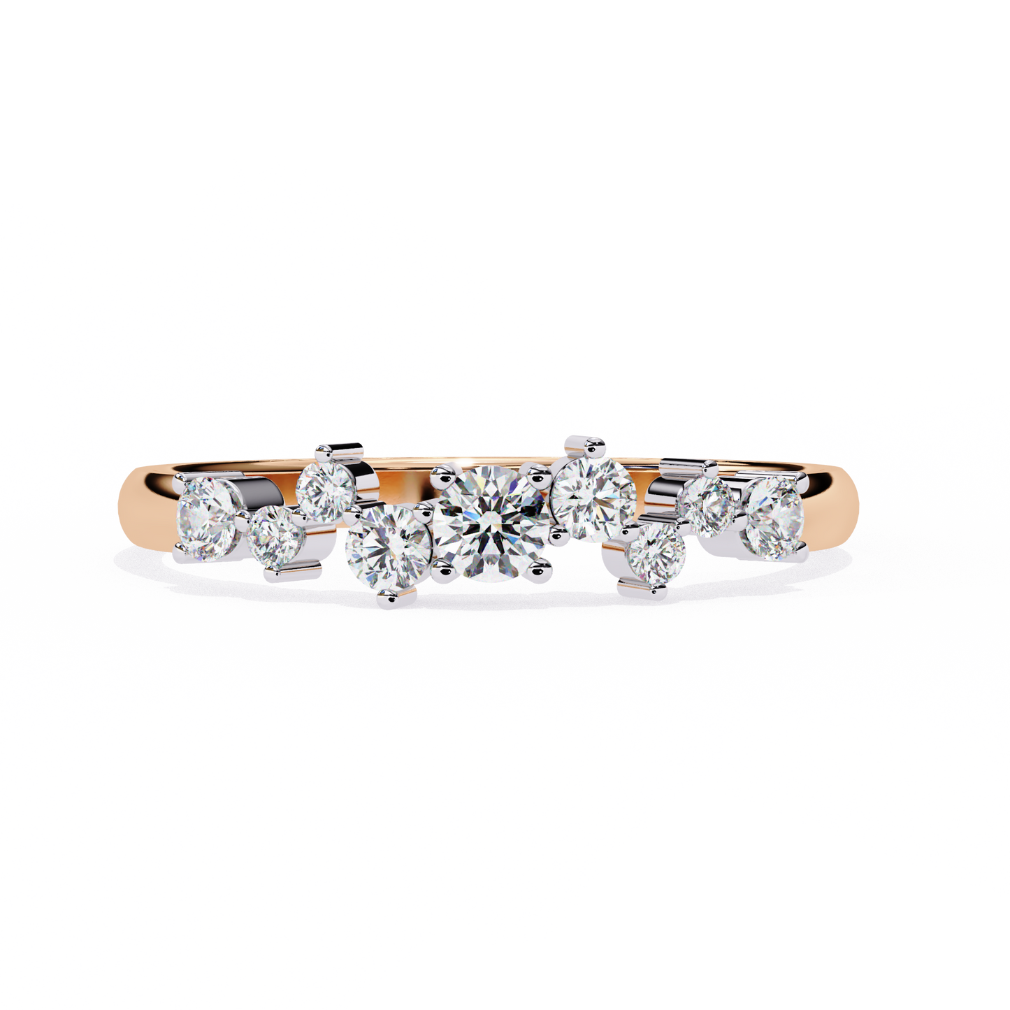 0.30 CT  Round  Cut Diamond Engagement Band