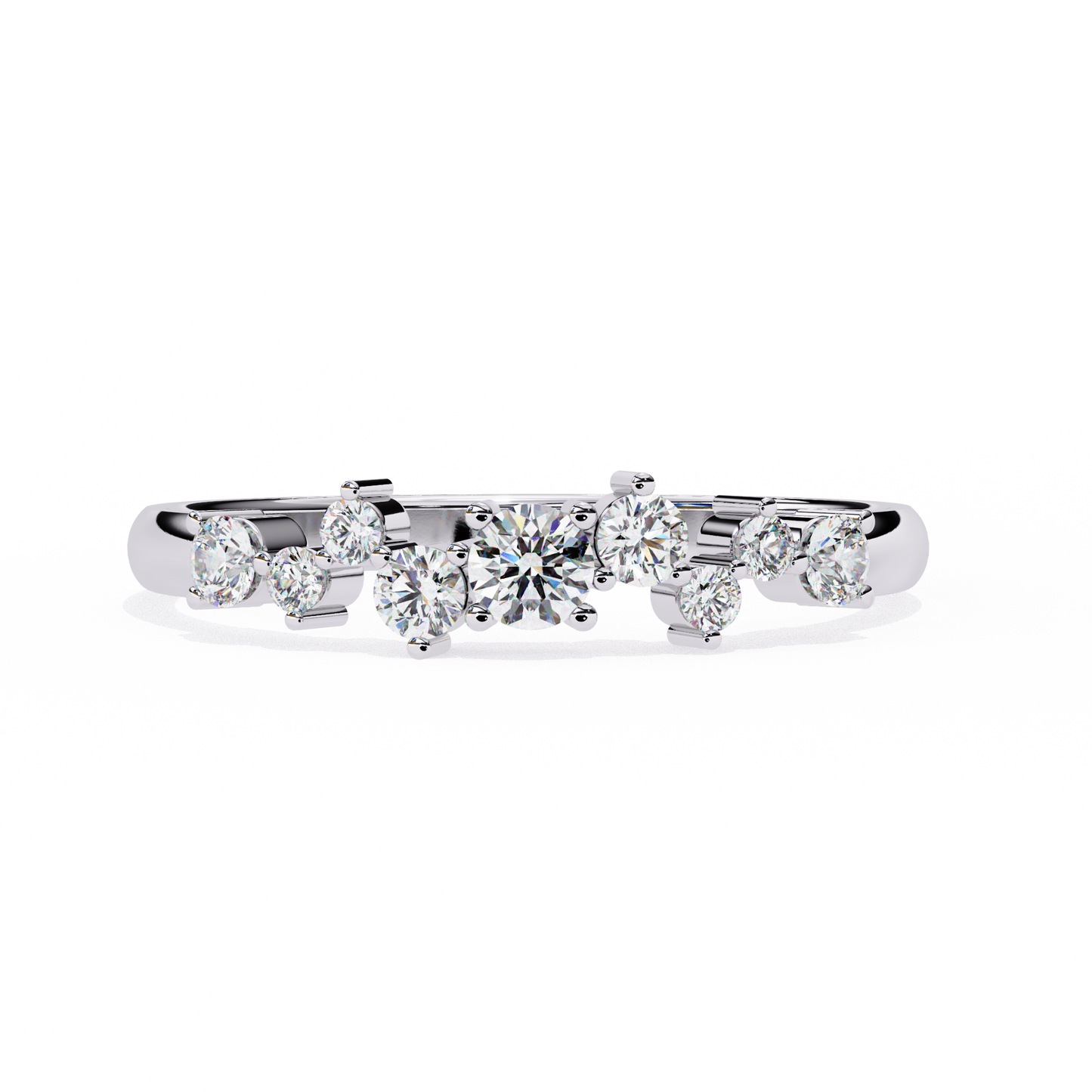 0.30 CT  Round  Cut Diamond Engagement Band