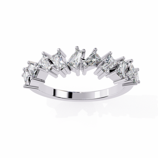 0.80 BAGUETTE Cut Diamond Engagement Band - Ulight Jewels