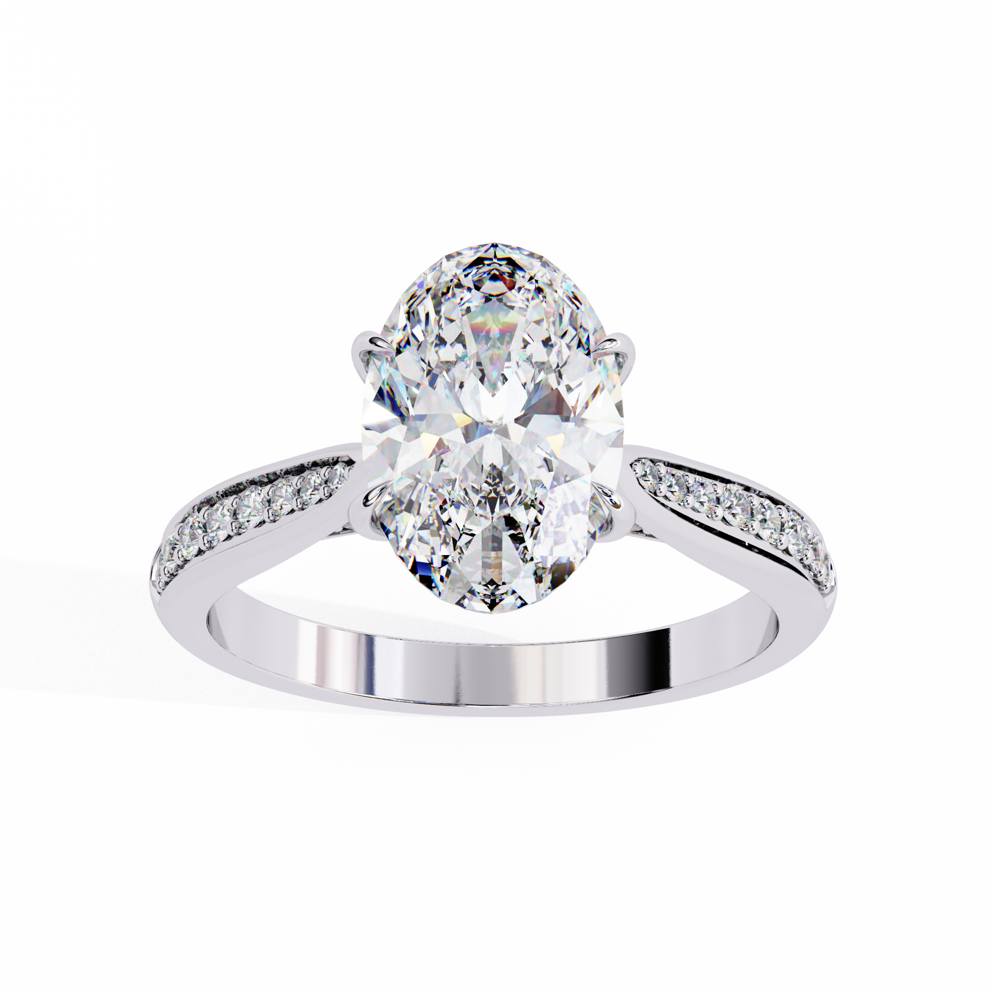 2.50 CT Oval Cut Diamond Wedding Rings - Ulight Jewels