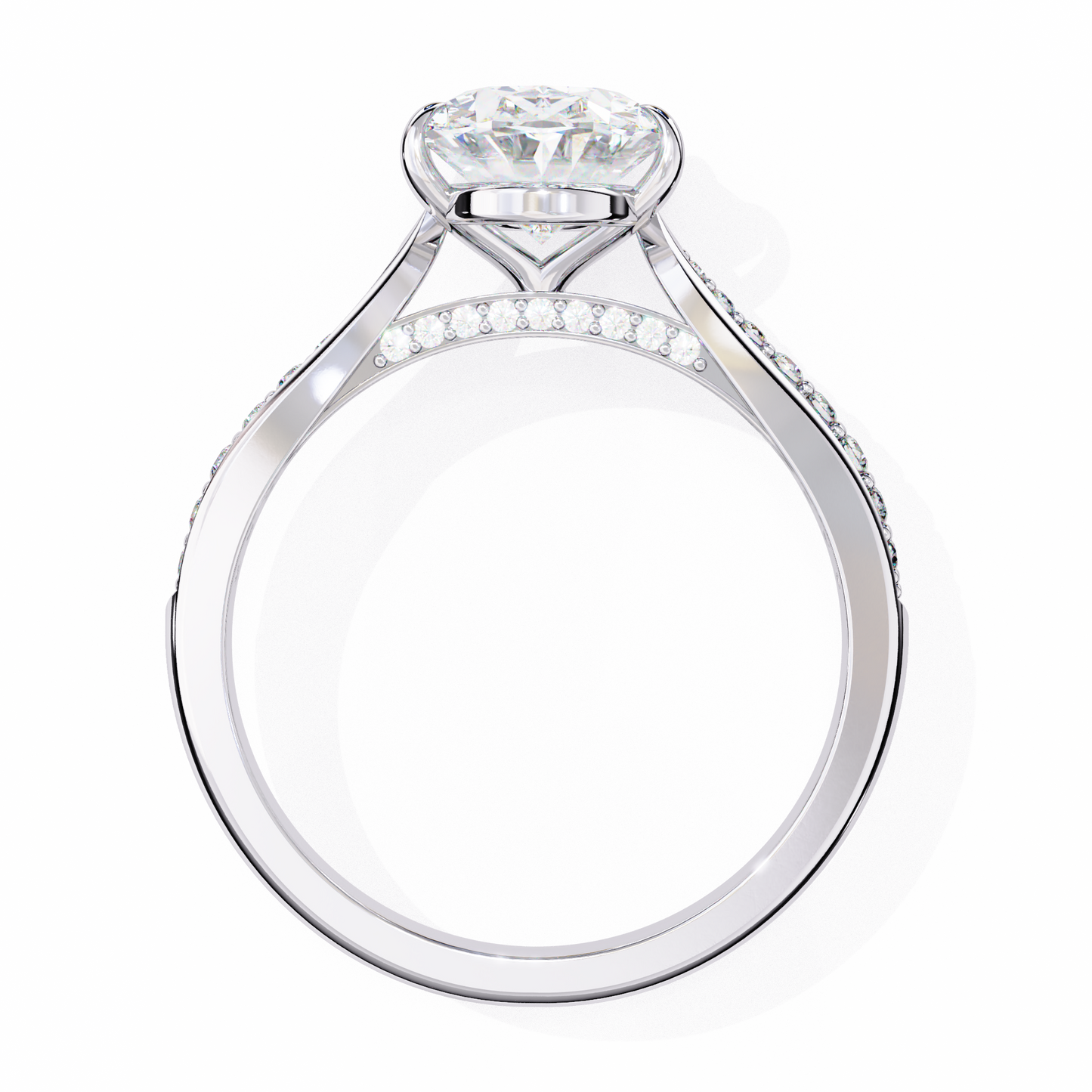 2.50 CT Oval Cut Diamond Wedding Rings