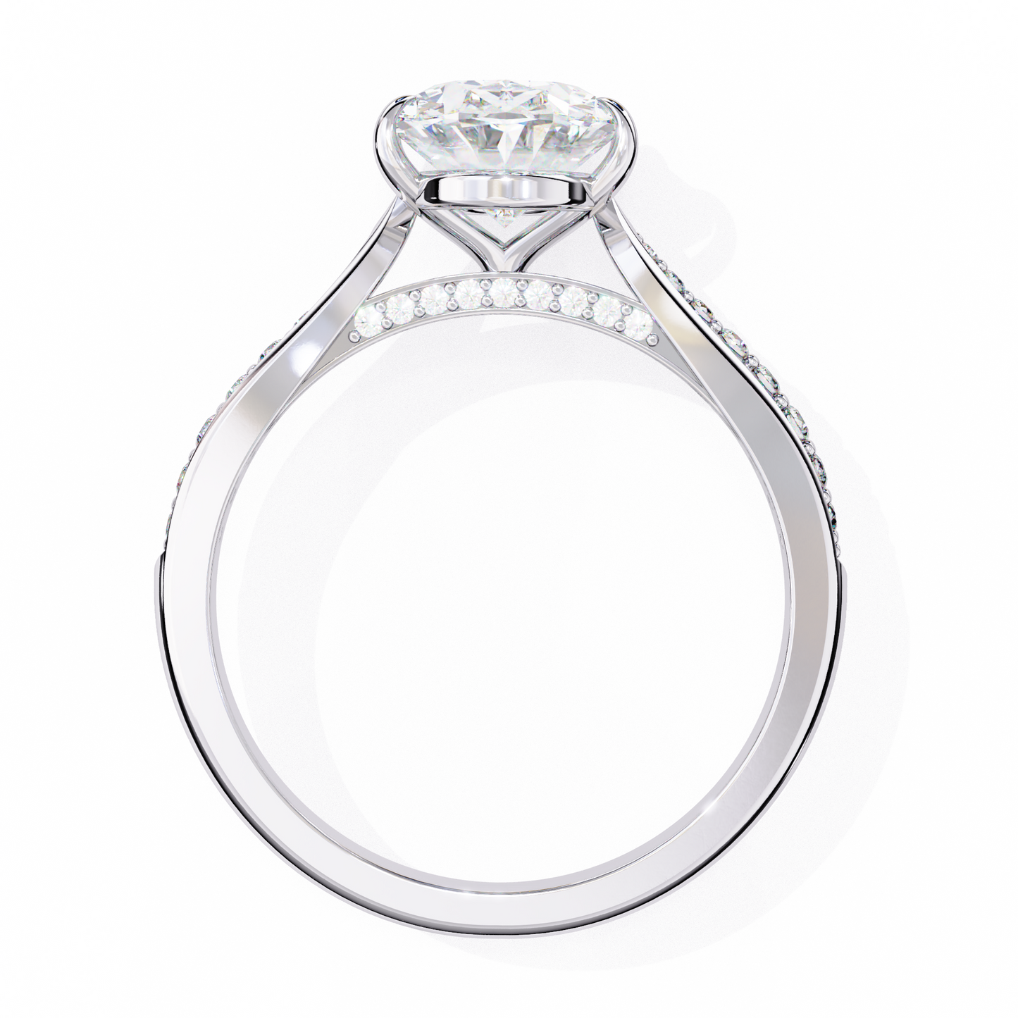 2.50 CT Oval Cut Diamond Wedding Rings