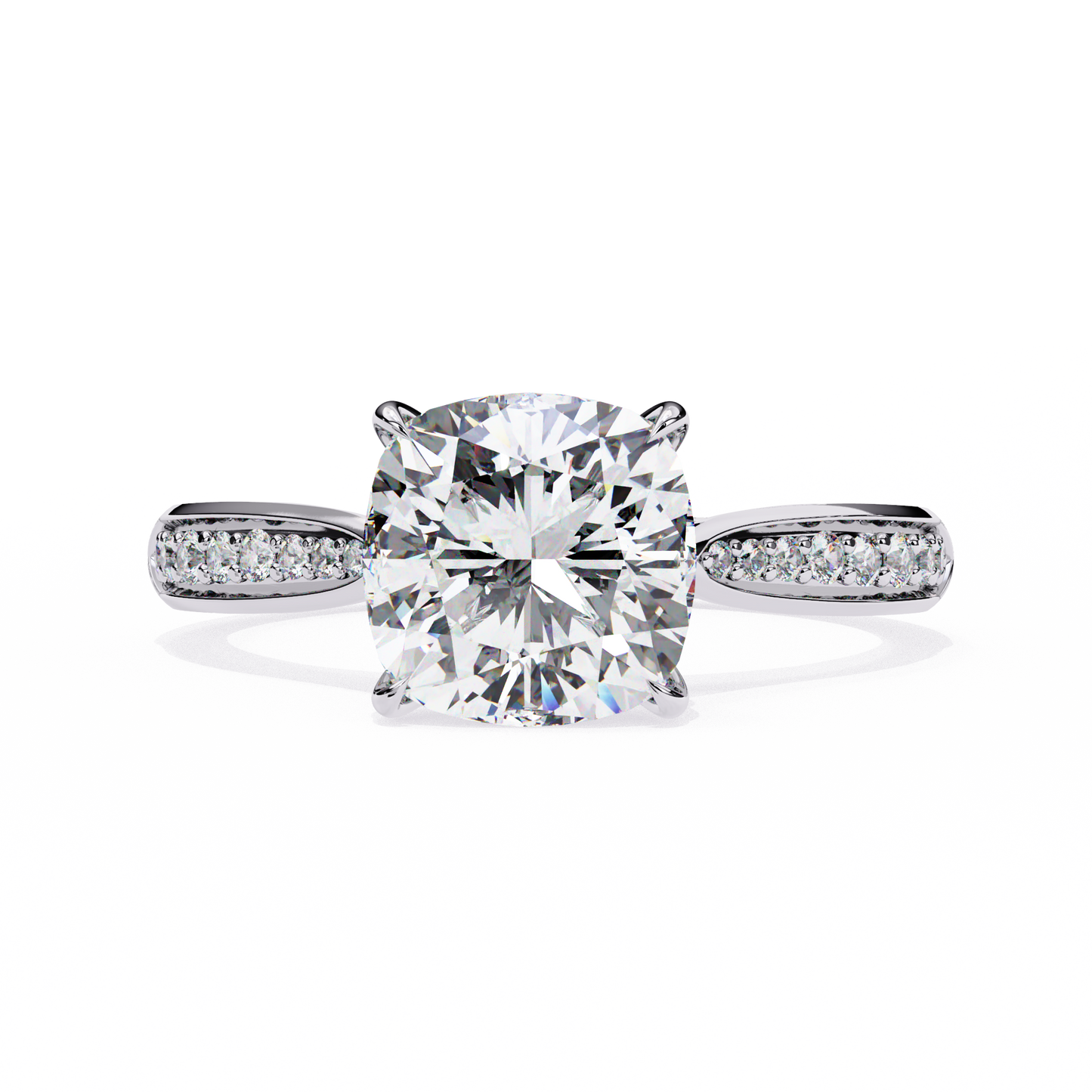 3.00  CT Cushion Cut Diamond Wedding Rings - Ulight Jewels