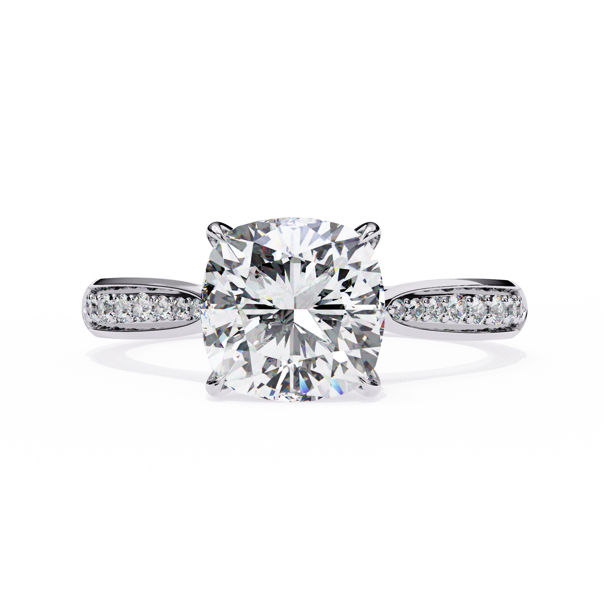 3.00  CT Cushion Cut Diamond Wedding Rings - Ulight Jewels