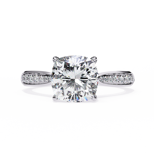 3.00  CT Cushion Cut Diamond Wedding Rings - Ulight Jewels