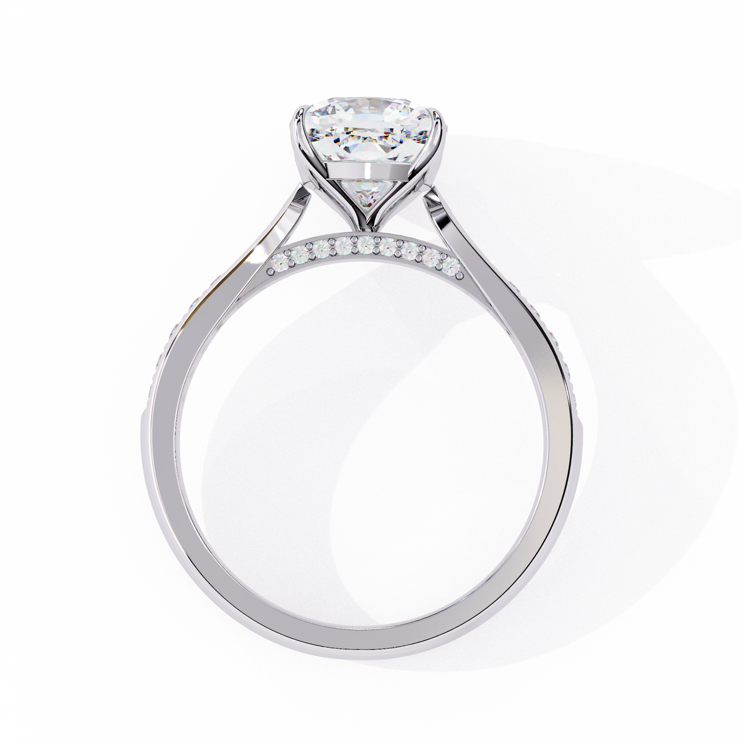 3.00  CT Cushion Cut Diamond Wedding Rings