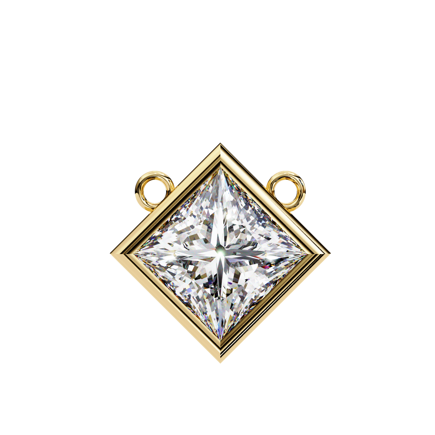 2.00 CT Princess Cut Diamond Pendant