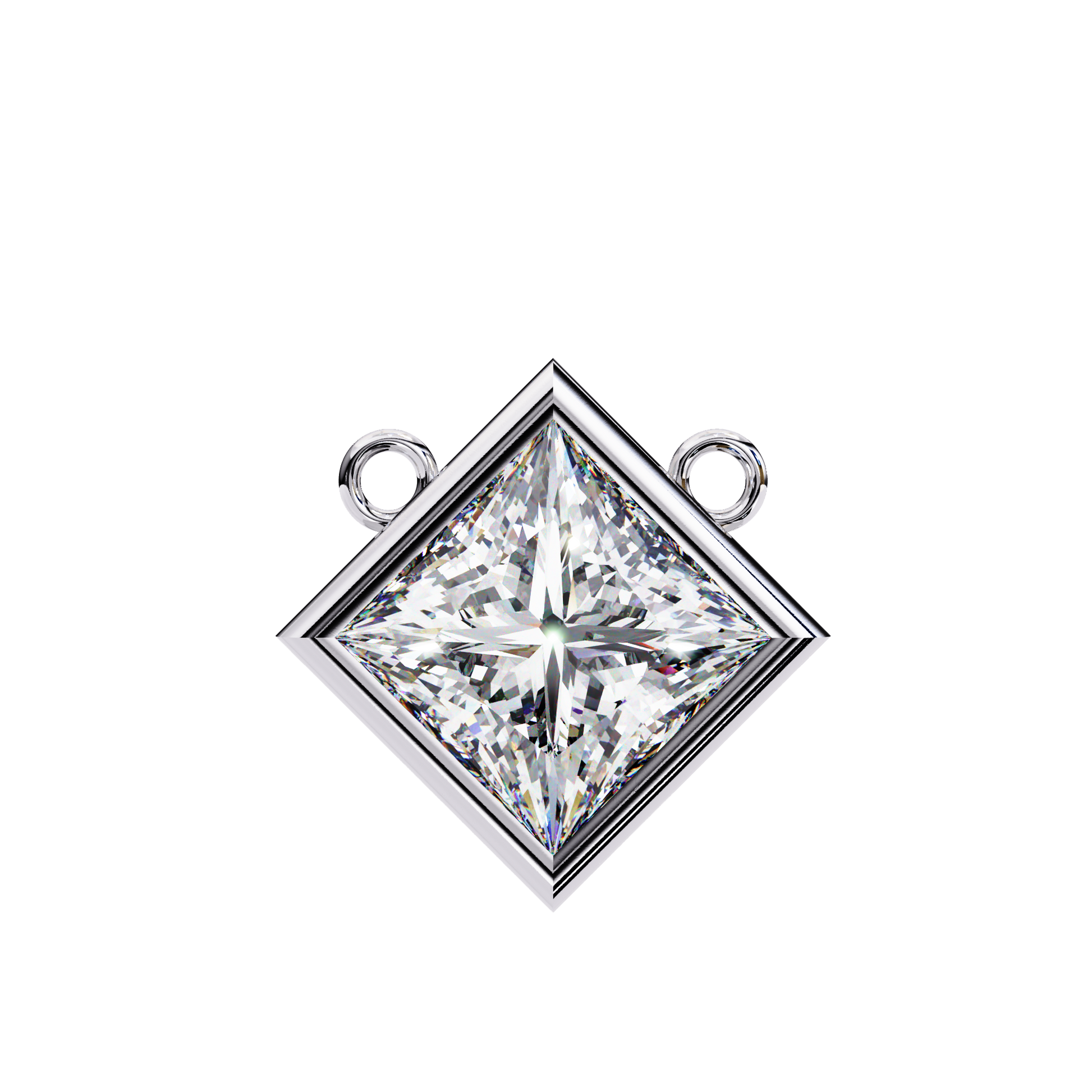 2.00 CT Princess Cut Diamond Pendant - Ulight Jewels