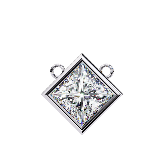 2.00 CT Princess Cut Diamond Pendant - Ulight Jewels