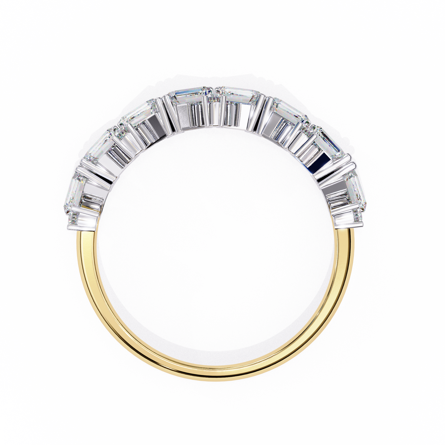 0.60 CT Round & Baguette Cut Diamond Engagement Band