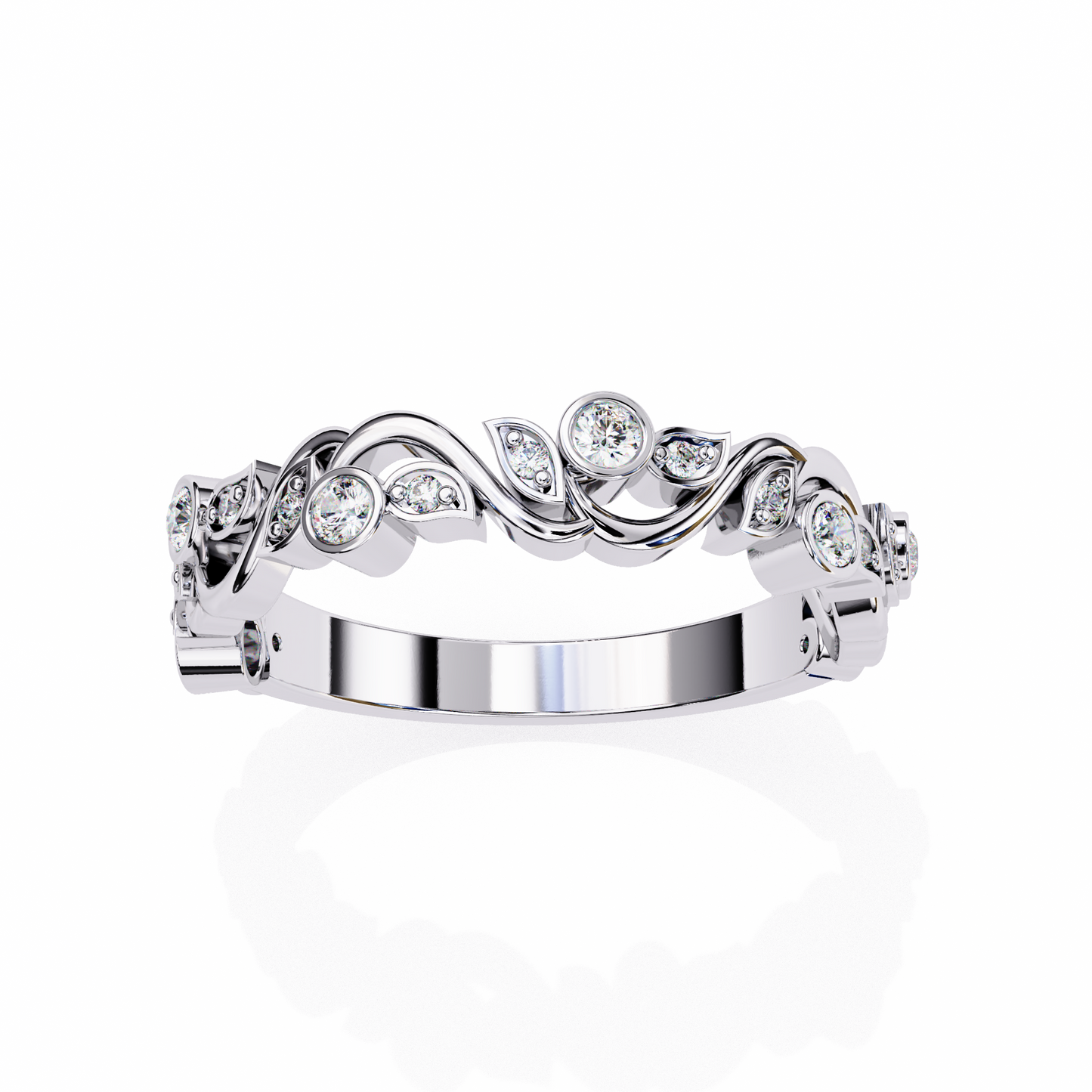 0.20 CT Round Cut Diamond Engagement Ring