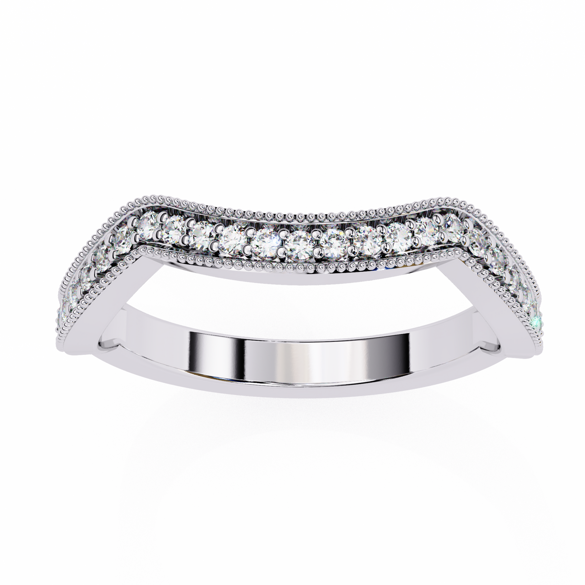 0.20 CT Round Cut Diamond Engagement Band - Ulight Jewels