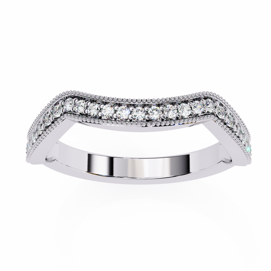 0.20 CT Round Cut Diamond Engagement Band - Ulight Jewels