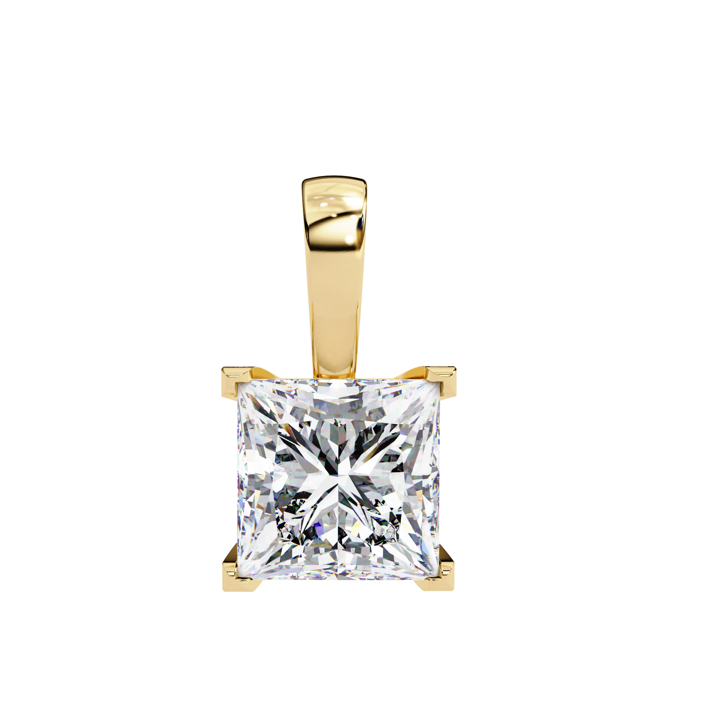 2.50 CT Princess Cut Diamond Pendant