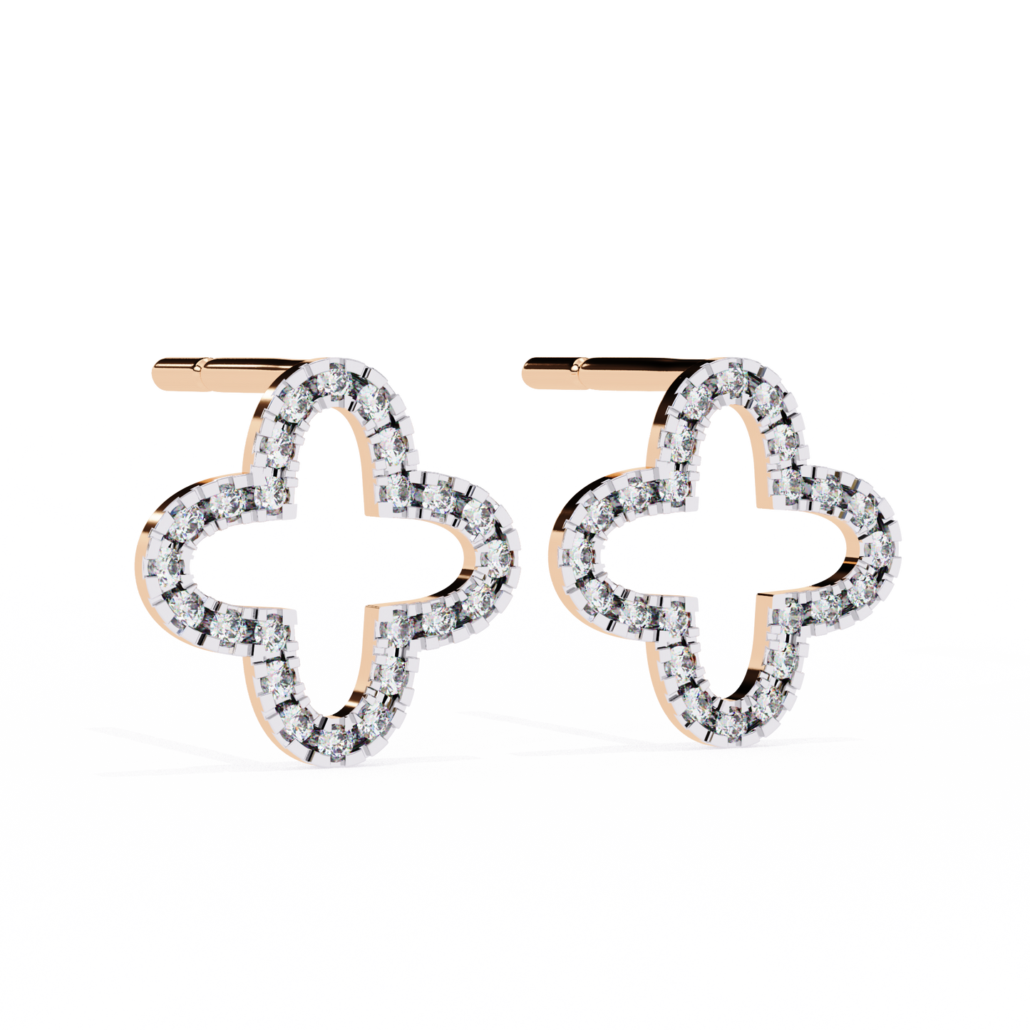 0.30 CT  Round Cut Diamond Earrings