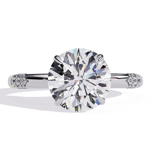 2.50 CT Round   Cut Diamond Engagement Ring - Ulight Jewels