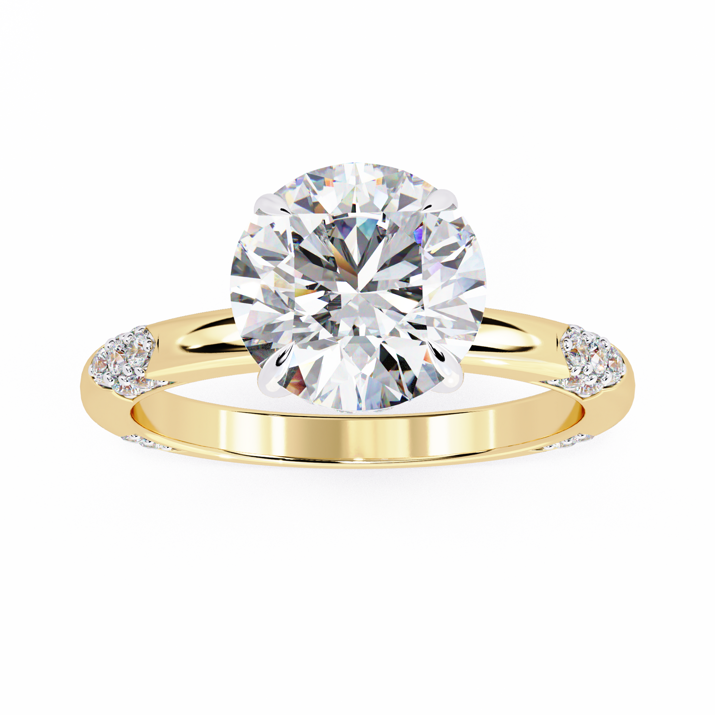 2.50 CT Round   Cut Diamond Engagement Ring