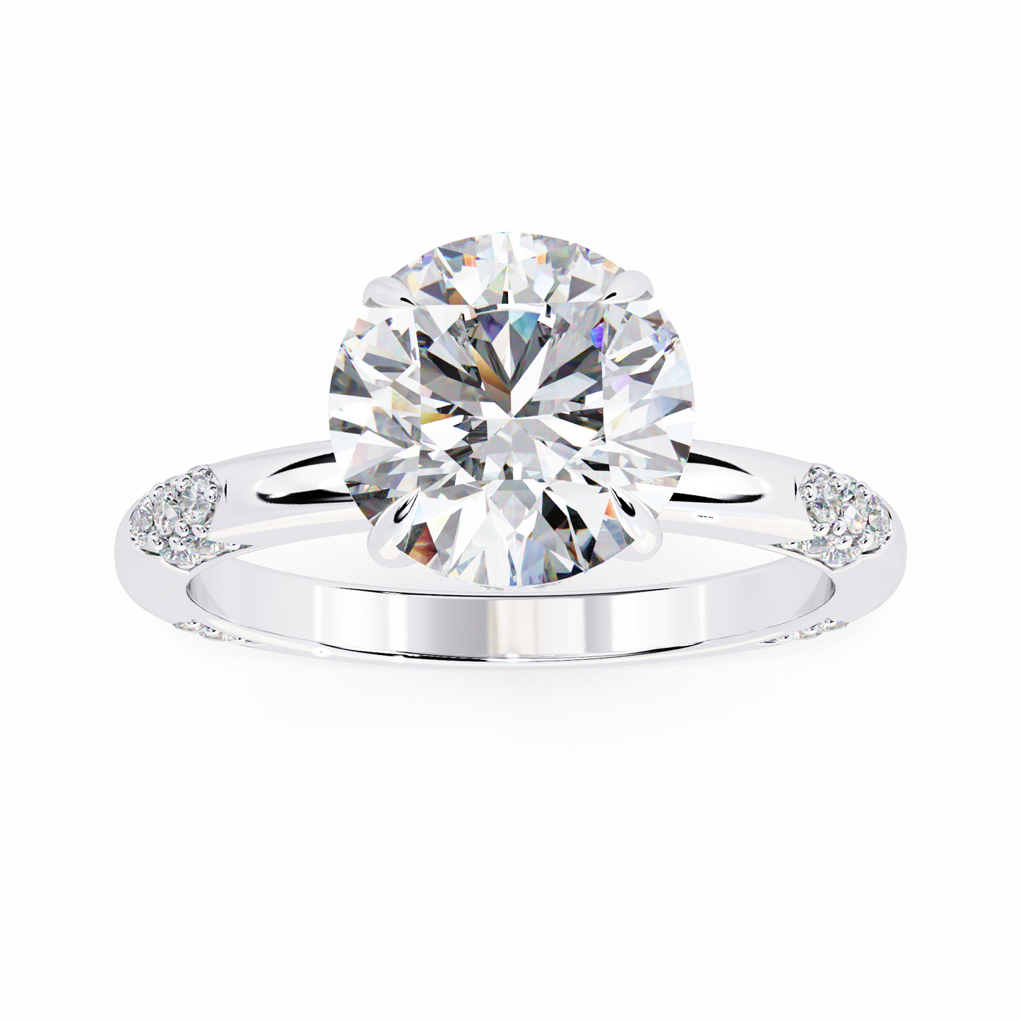 2.50 CT Round   Cut Diamond Engagement Ring