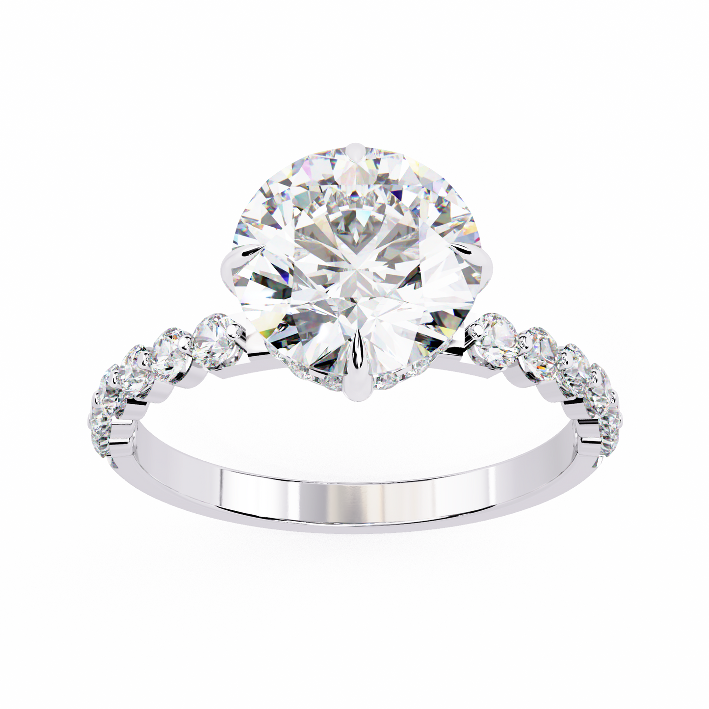 2.00 CT Round   Cut Diamond Engagement Ring