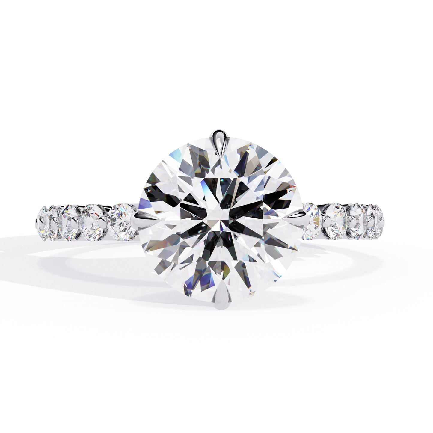 2.00 CT Round   Cut Diamond Engagement Ring - Ulight Jewels