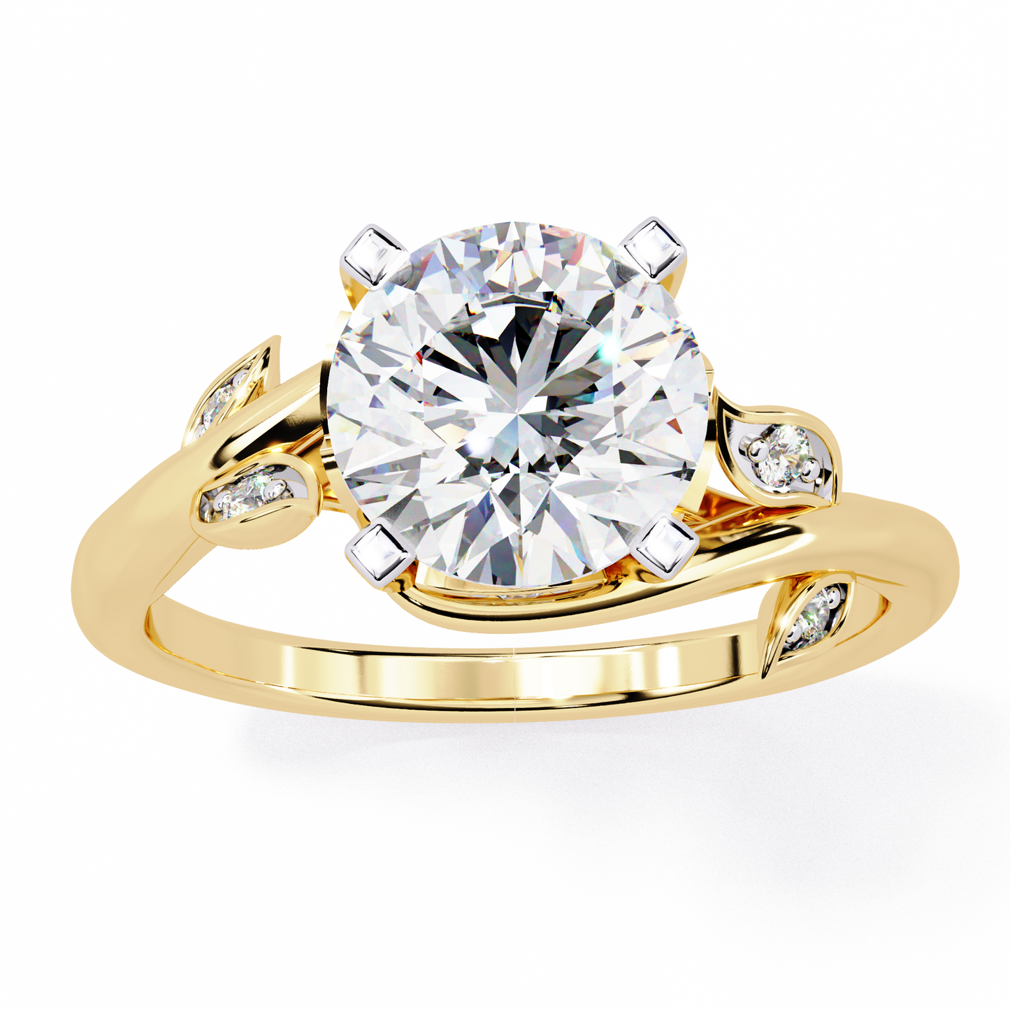 1.70 CT  Round  Cut Diamond Engagement Ring