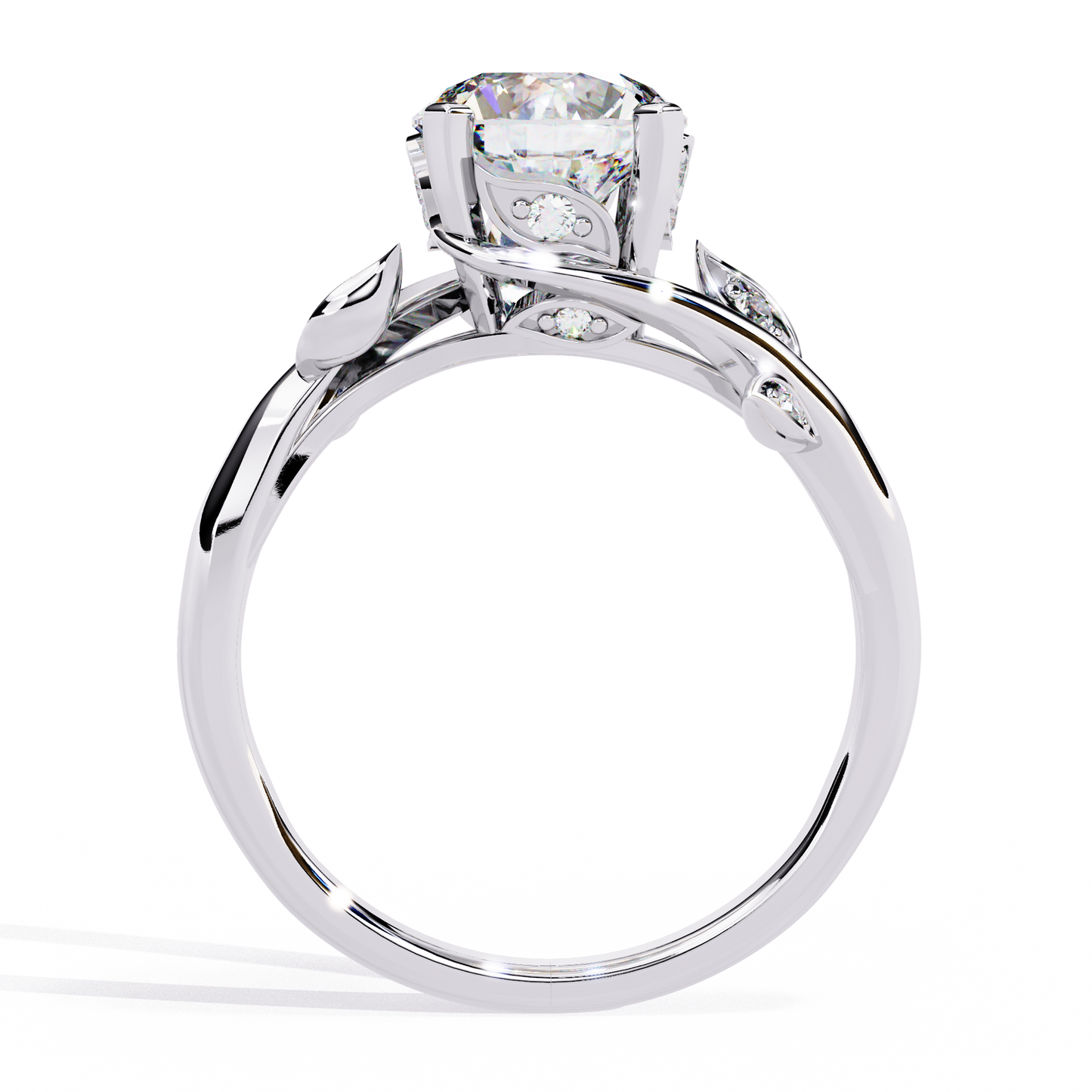 1.70 CT  Round  Cut Diamond Engagement Ring