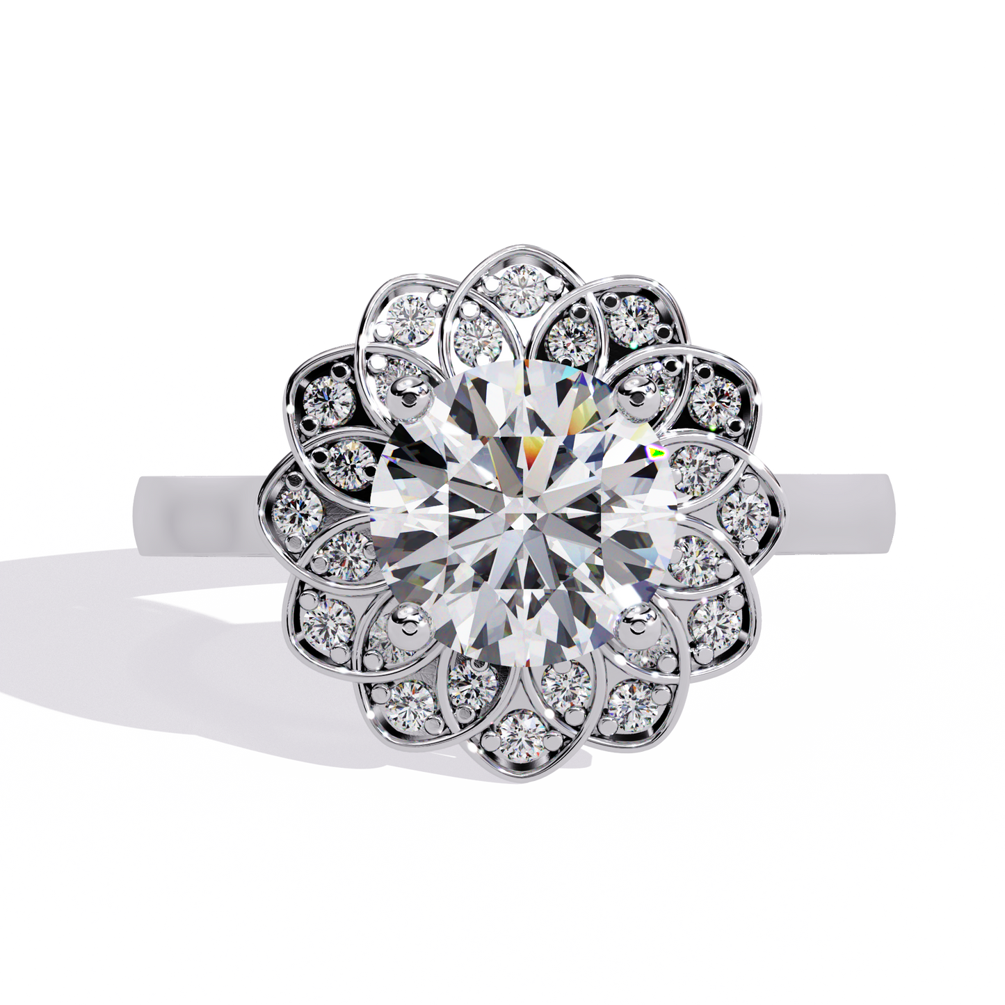 1.50 CT Round Cut Diamond Engagement Ring - Ulight Jewels