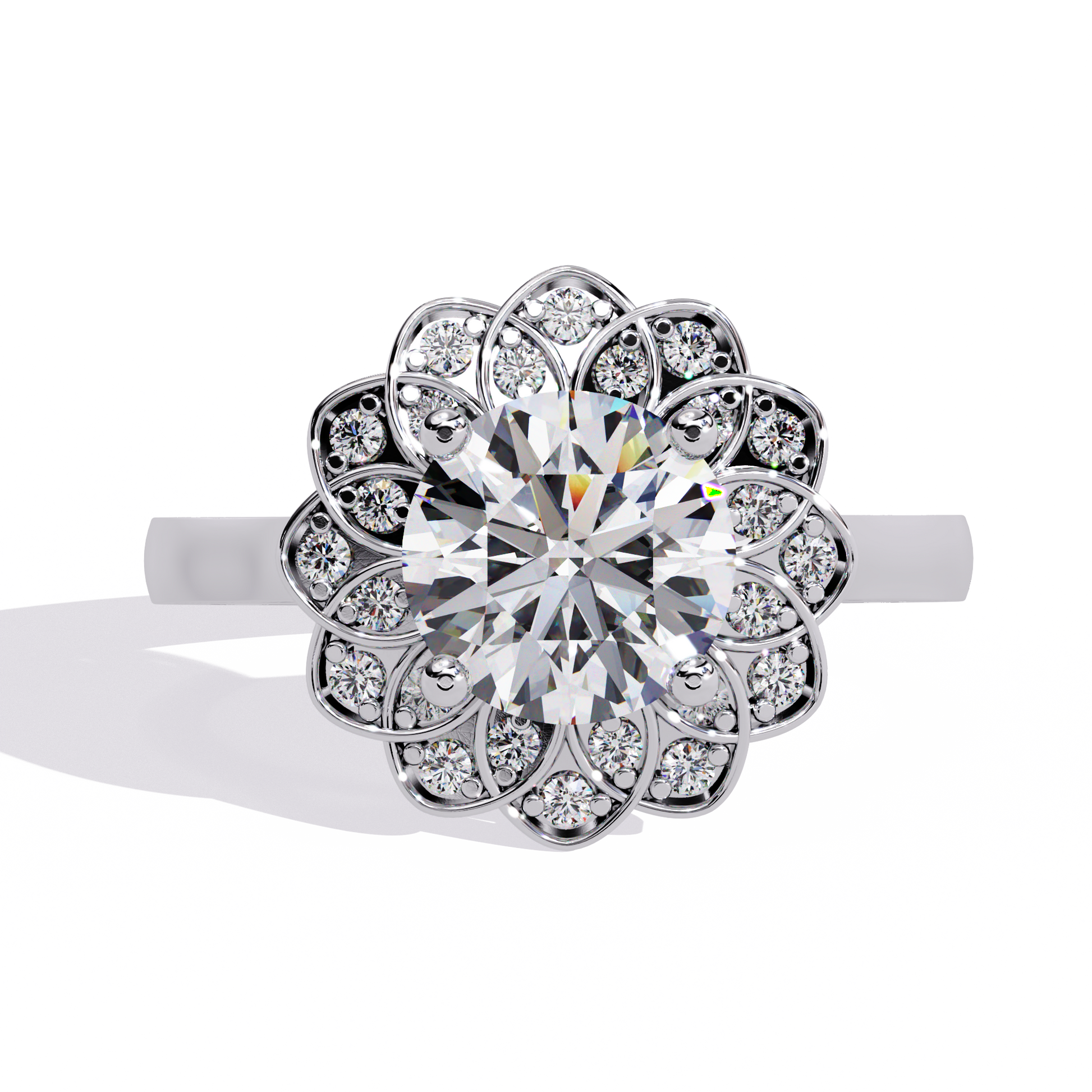 1.50 CT Round Cut Diamond Engagement Ring - Ulight Jewels