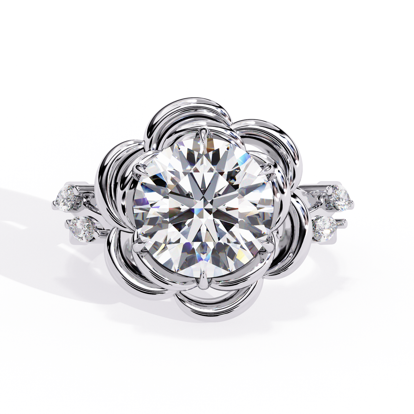 2.75 CT Round Cut Diamond Engagement Ring - Ulight Jewels