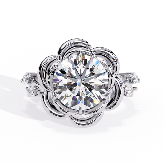 2.75 CT Round Cut Diamond Engagement Ring - Ulight Jewels