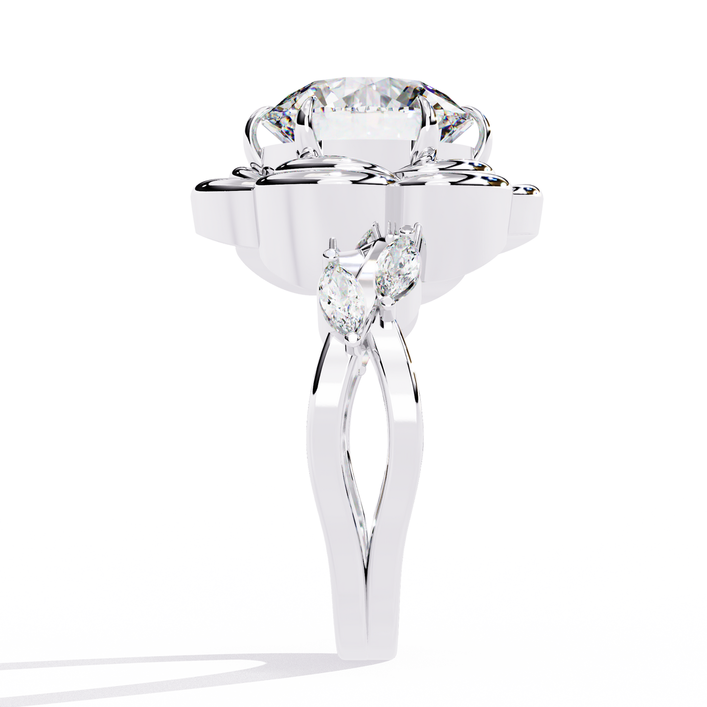 2.75 CT Round Cut Diamond Engagement Ring