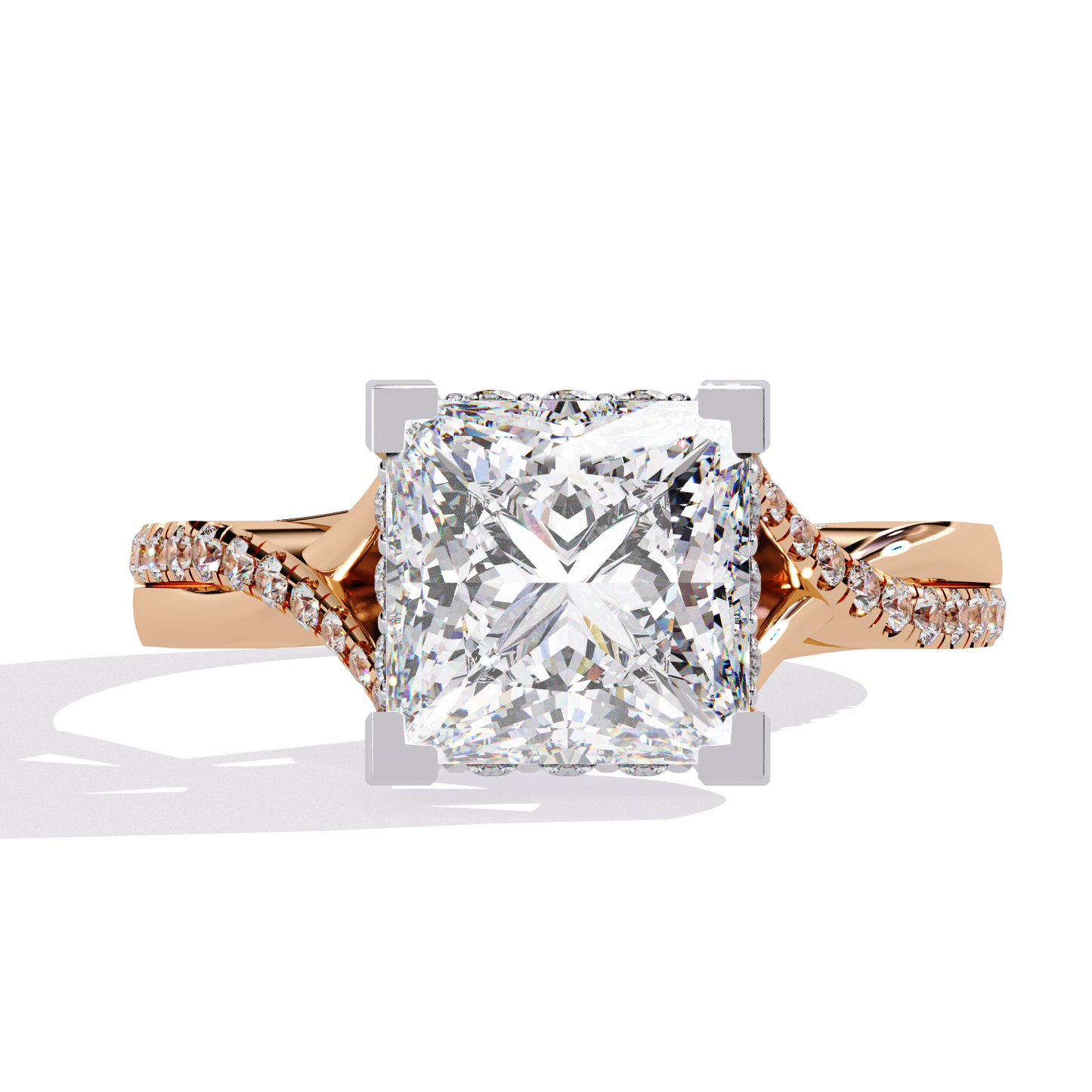 2.50 CT PRINCESS Cut Diamond Engagement Ring