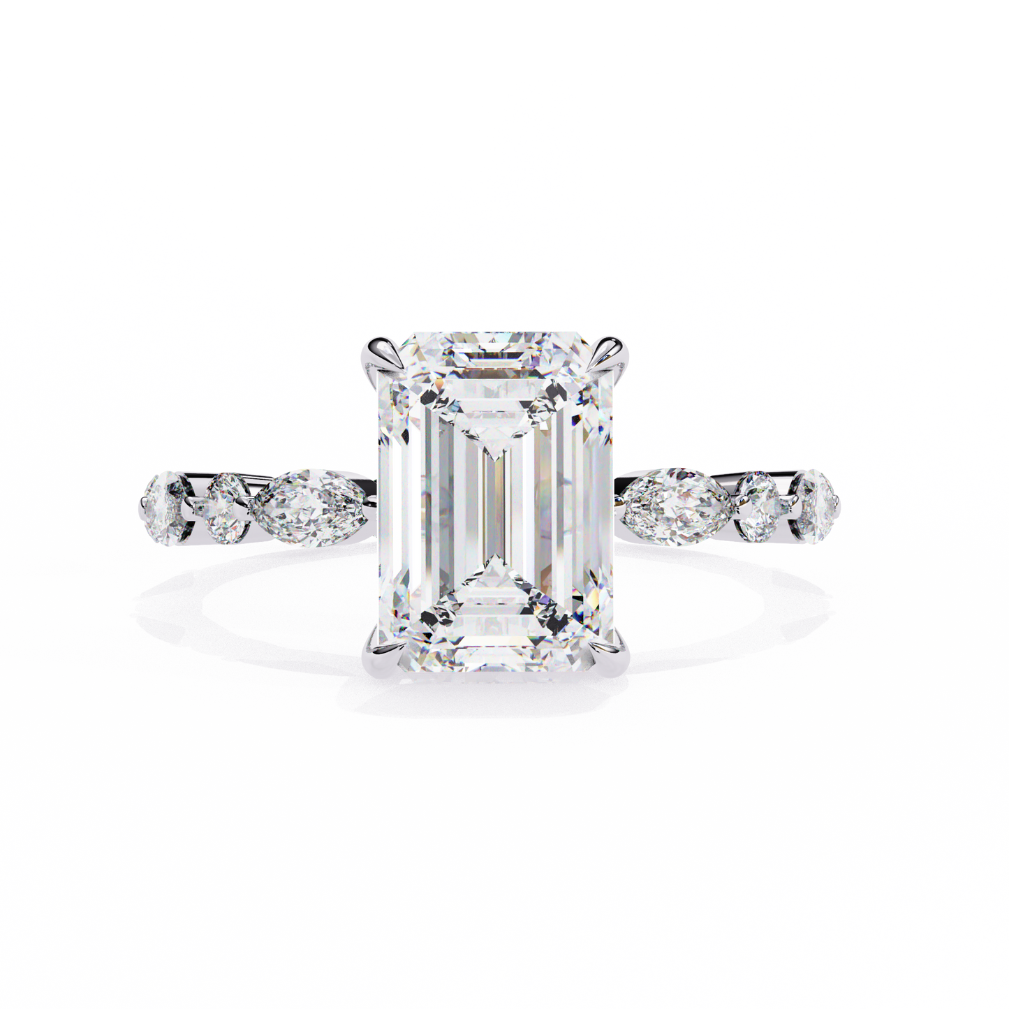 2.00 CT Emerald Cut Diamond Engagement Ring - Ulight Jewels